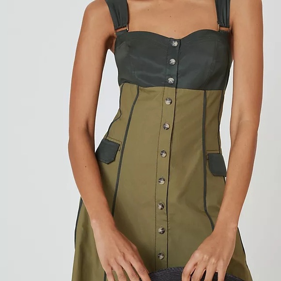 Color Blocked Utility Style MIDI Dress NWT Size 24 - Picture 4 of 8